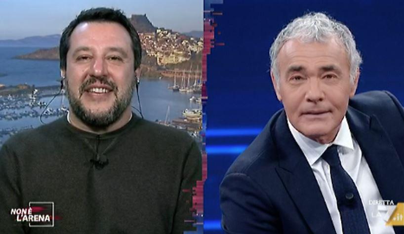 Benvenuti a teatro: il Maestro Massimo Giletti è meglio di Carmelo Bene e il siparietto con Salvini è da applausi, sembrano Wanda e Maurito